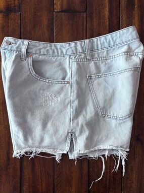 wild fable Light Blue Distressed Denim Shorts with Frayed Hem